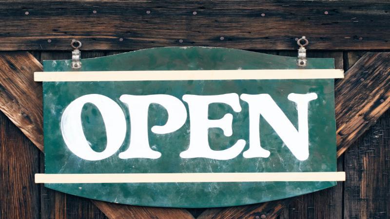 Open sign