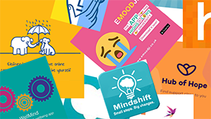 image showing logos of various self help apps