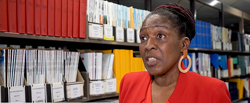 A student in the library